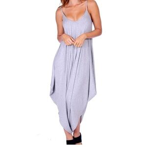 Rolla Coster Charcoal Gray Harem Drop Crotch Jumpsuit